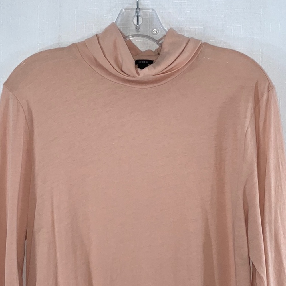 624 10/$50🏄🏻‍♀️ J. Crew Pink Cotton Turtleneck Shirt - Picture 6 of 15